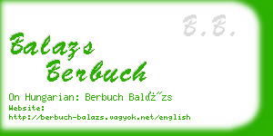 balazs berbuch business card